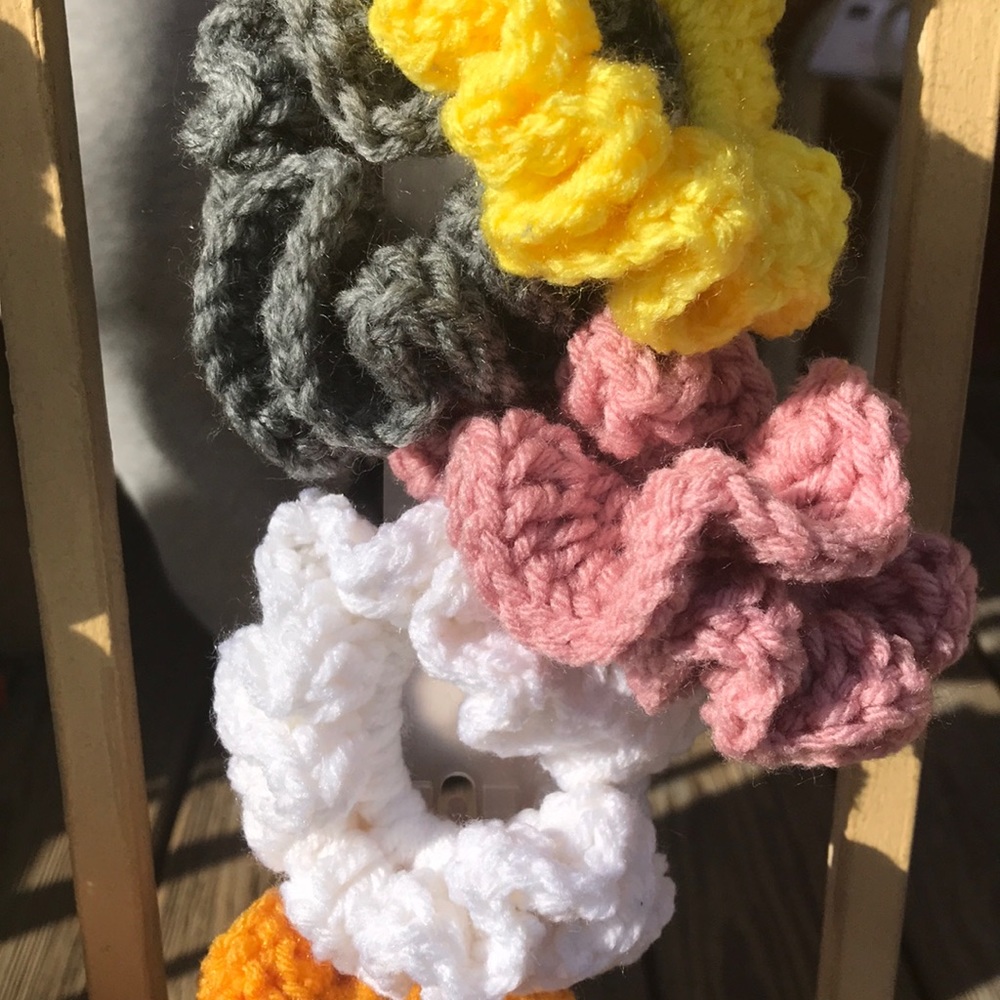 Crochet scrunchies